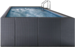 Above Ground Pool - 2.4 X 4.4M Laghetto Dolcevita Rattan Grey - Best Pool Supplies