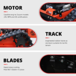 Deepkron Yf550 RC Gasoline Engine Remote Control Gas Lawn Mower 225cc Tracked Slope Mower - Image 6