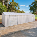 Garage Workshop Shed 10.64m x 3.6m x 3m Side Double doors + PA doors 7 Frames Design