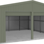 Absco Sheds 5.95 x 5.95 x 3.4m Garage Double Roller Doors