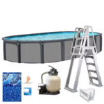 Easton 52″ Complete Oval Above Ground Pool Package lespedg - Image 7