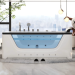 2 Person Acrylic Jacuzzi Hot Tub with Waterfall Whirlpool Massage - Intelligent Heating System, Large Spa Pool - Image 5