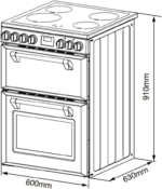 Belling Mini Richmond 60cm Induction Range Cooker bmr60doind - Image 4