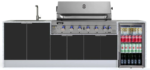 Grillhound Outdoor Kitchen With Euro Alfresco BBQ, Fridge And Sink Package - GE283 - Image 2