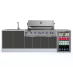 Grillhound Outdoor Kitchen With Euro Alfresco BBQ, Fridge And Sink Package - GE283 - Image 4