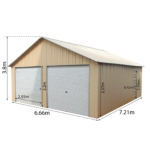 Double Garage 6.6m x 7.2m x 3.7m Widespan Roller Door Workshop - Image 13