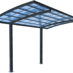 SHADE SHIELD Single Cantilever Carport 3.0m x 5.5m x 3.5m Aluminium Alloy Frame, Polycarbonate Roof, Shelter for Car or Outdoor Living