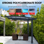 SHADE SHIELD Single Cantilever Carport 3.0m x 5.5m x 3.5m Aluminium Alloy Frame, Polycarbonate Roof, Shelter for Car or Outdoor Living - Image 2