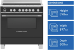 Fisher & Paykel 90cm Dual Fuel Freestanding Cooker or90scg4 - Image 8