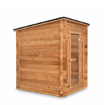 Nova Saunas Outdoor 4 Person Sauna Cabin - Premium Cedar/Hemlock, High-Heat Traditional Sauna, Canadian Hemlock Thermowood / Harvia The Wall SW - Image 3