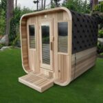 Customized Sauna Room Wooden Traditional 2-3 Person Canadian Barrel Hemlock Red Cedar Outdoor
