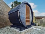 Hemlock /Spruce 2 Person Outdoor Barrel Sauna Full Spectrum Infrared Sauna for Sale - Image 2